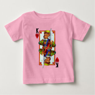 Camiseta Para Bebê Teddy Bear King of Hearts