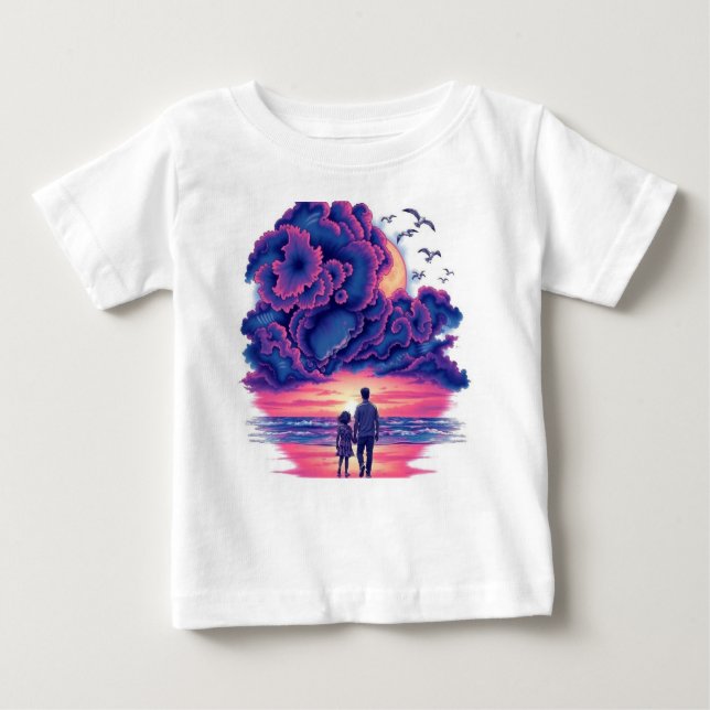 Camiseta Para Bebê "Tee do Bebê da Família Magical" (Frente)