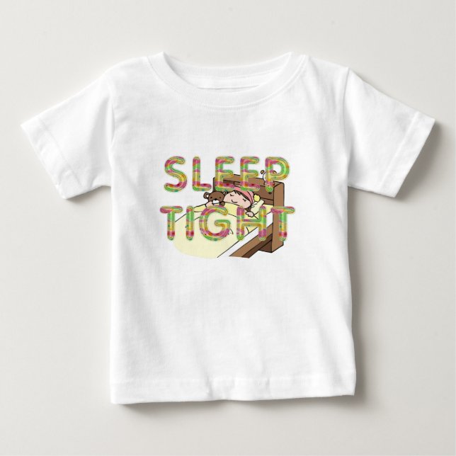 Camiseta Para Bebê TEE Lema de Sono Fofo (Frente)