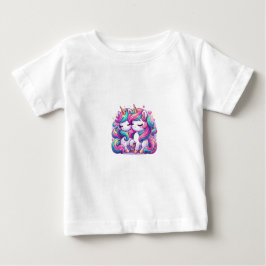Camiseta Para Bebê tee shirt tout petit licorne