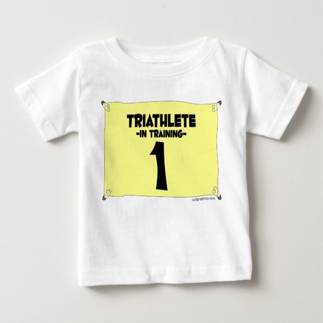 Camiseta Para Bebê tee triatleta (Frente)