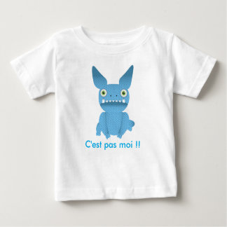 Camiseta Para Bebê teeshirt criança monstro azul