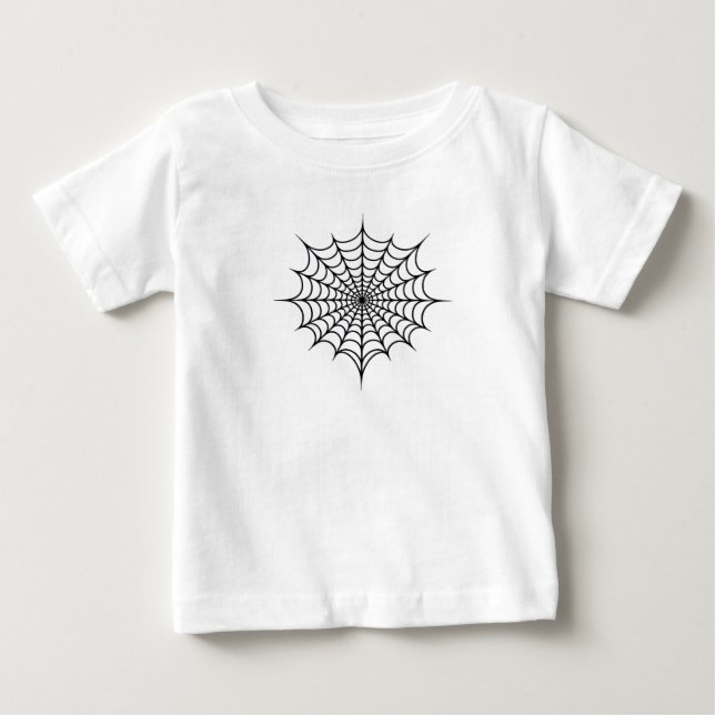 Camiseta Para Bebê Teia Preta (Frente)