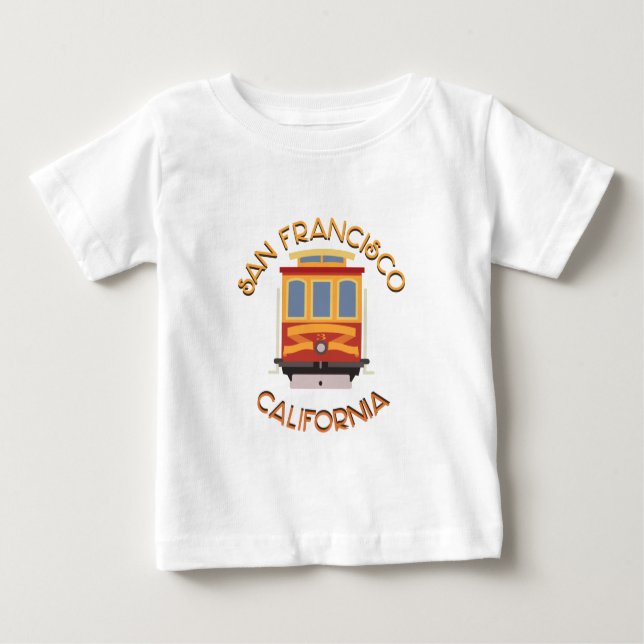 Camiseta Para Bebê Teleférico de San Francisco (Frente)