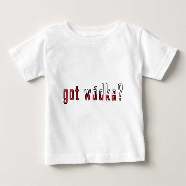 Camiseta Para Bebê tem wodka? Bandeira (Frente)
