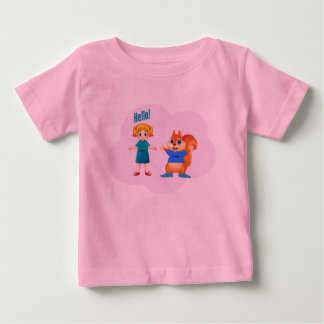 Camiseta Para Bebê Tema de Alice e Aurovy aparece para bebês e crianç