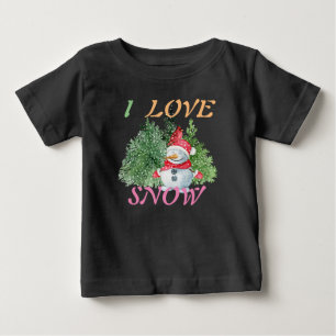 Camiseta Para Bebê Tema de Natal de bonitão