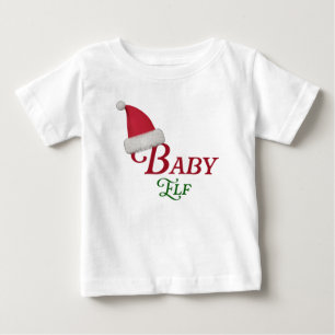 Camiseta Para Bebê Tema de Natal do Bebê Elfo