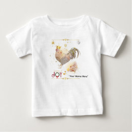 Camiseta Para Bebê Tema de Natal Impressão Boganhues