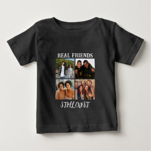 Camiseta Para Bebê Temp de Fotografia personalizada "verdadeiros amig