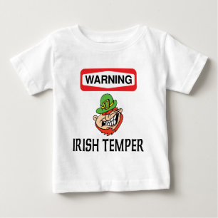 Camiseta Para Bebê Têmpera irlandesa de advertência