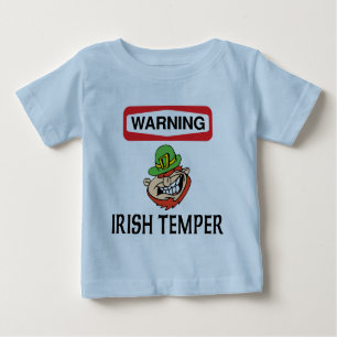 Camiseta Para Bebê Têmpera irlandesa de advertência