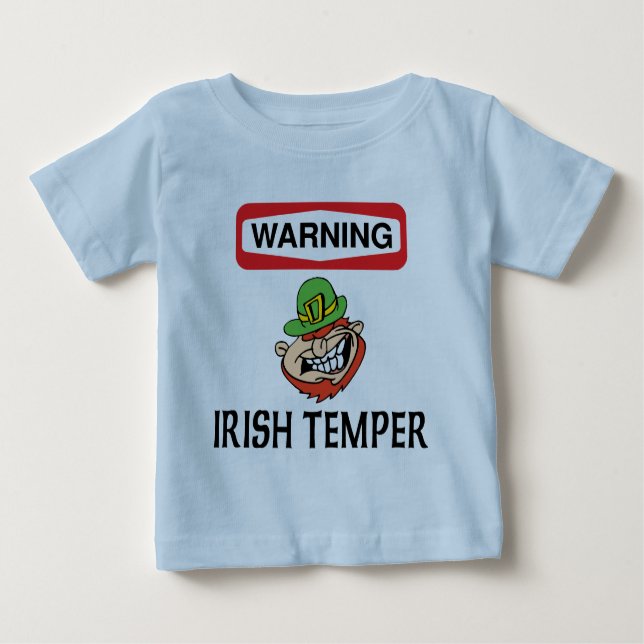 Camiseta Para Bebê Têmpera irlandesa de advertência (Frente)