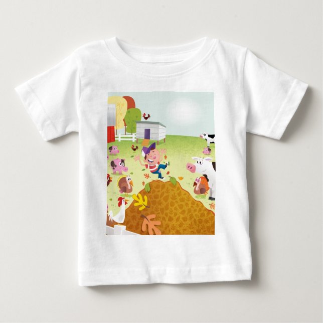 Camiseta Para Bebê Tempo de Contagem - Quintal (Frente)