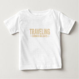 CAMISETA PARA BEBÊ TEMPO DE FÉRIAS, FÉRIAS DE VERÃO VIAJANDO