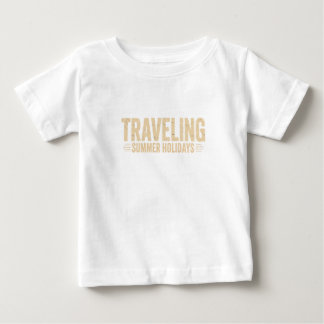 CAMISETA PARA BEBÊ TEMPO DE FÉRIAS, FÉRIAS DE VERÃO VIAJANDO