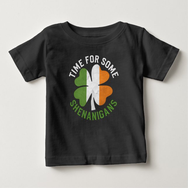 Camiseta Para Bebê Tempo Para Alguns Dias de São Patrícios De Vestuár (Frente)