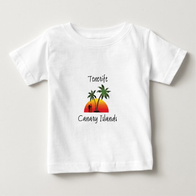 Camiseta Para Bebê Tenerife - Ilhas Canárias (Frente)