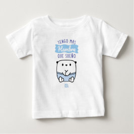 Camiseta Para Bebê │Tengo más hambre que sueño