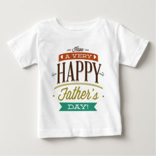 Camiseta Para Bebê Tenha um dia de pai muito feliz