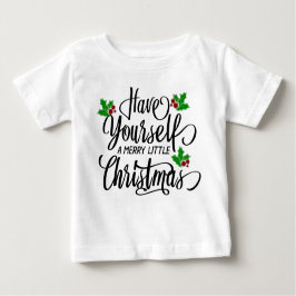 Camiseta Para Bebê Tenha uma Feliz de Natal