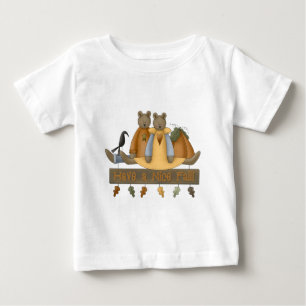 Camiseta Para Bebê "Tenham uma queda boa" Outono Ursinha de Urso Mais