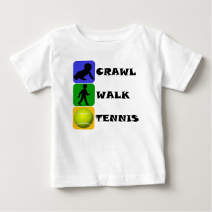 Camiseta Para Bebê Tênis da caminhada do rastejamento