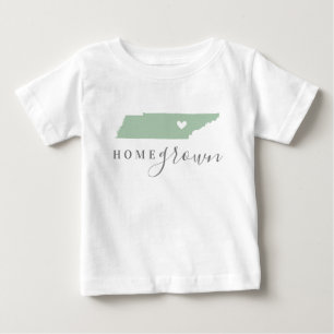 Camiseta Para Bebê Tennessee Home Grown  Mapa de Estado de Cores Edit