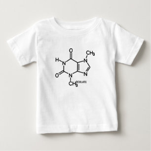 Camiseta Para Bebê Teobromina - Teobromina - Fórmula Química Molecula