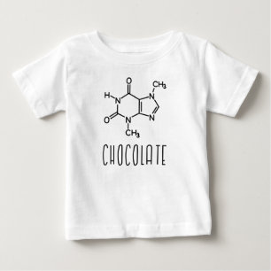 Camiseta Para Bebê Teobromina - Teobromina - Fórmula Química Molecula