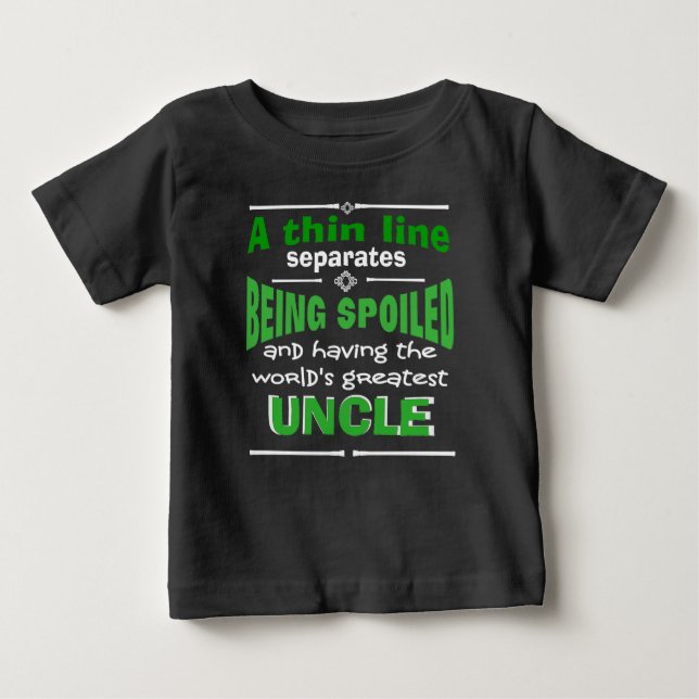 Camiseta Para Bebê teoria do tio spoil engraçado (Frente)