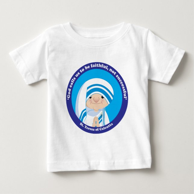 Camiseta Para Bebê Teresa de Calcutá (Frente)