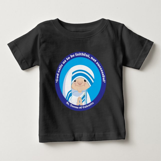 Camiseta Para Bebê Teresa de Calcutá (Frente)