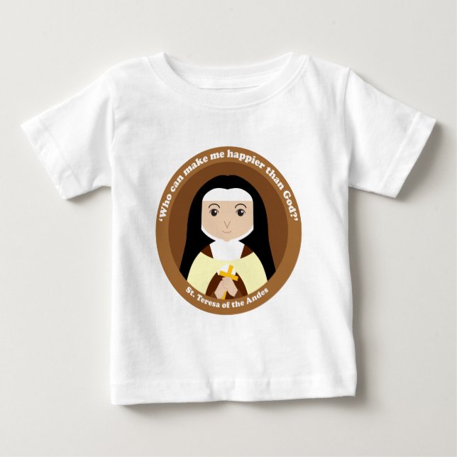 Camiseta Para Bebê Teresa dos Andes (Frente)
