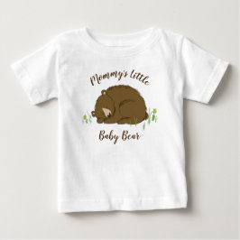 Camiseta Para Bebê Terra Chá de fraldas do Urso Dormindo
