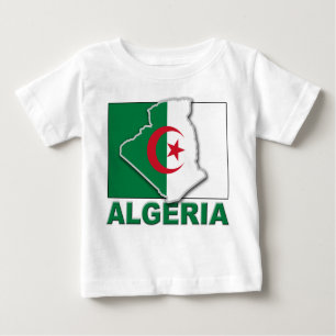 Camiseta Para Bebê Terra da bandeira de Argélia