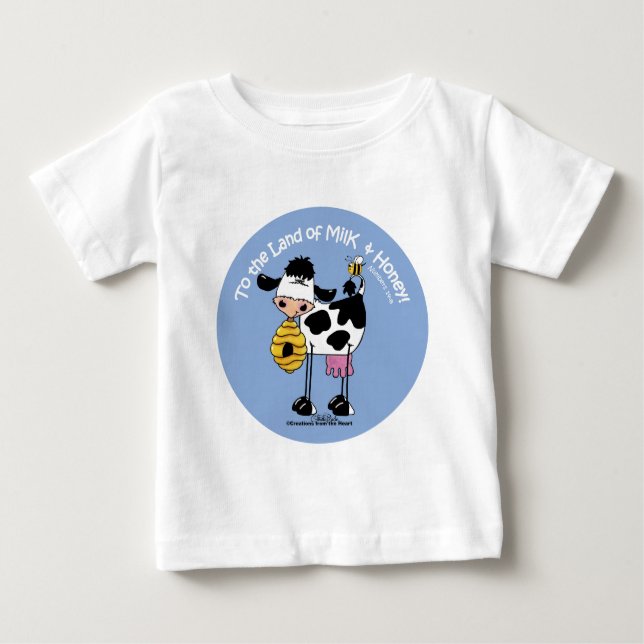 Camiseta Para Bebê Terra de Leite e Mel (Frente)