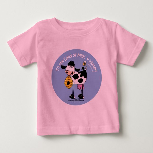 Camiseta Para Bebê Terra de Leite e Mel (Frente)