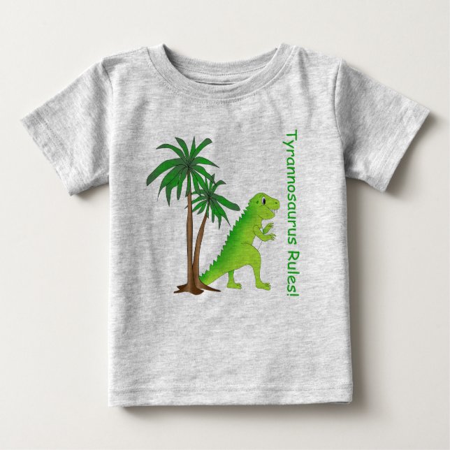 Camiseta Para Bebê Terra dos Dinossauros Dino Fofo (Frente)
