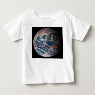 Camiseta Para Bebê Terra Marble Azul (Hemisfério Leste)