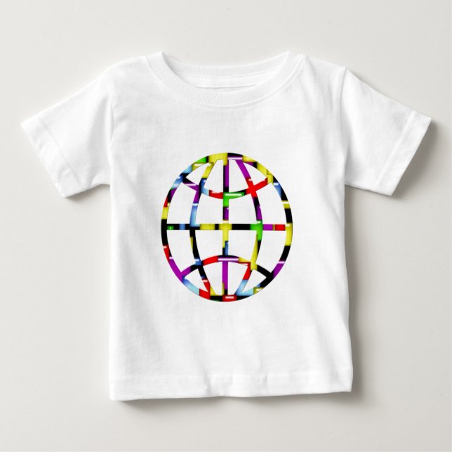 Camiseta Para Bebê terra mosaica (Frente)