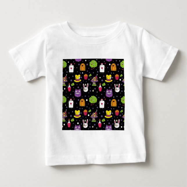 Camiseta Para Bebê terra natalina negra (Frente)