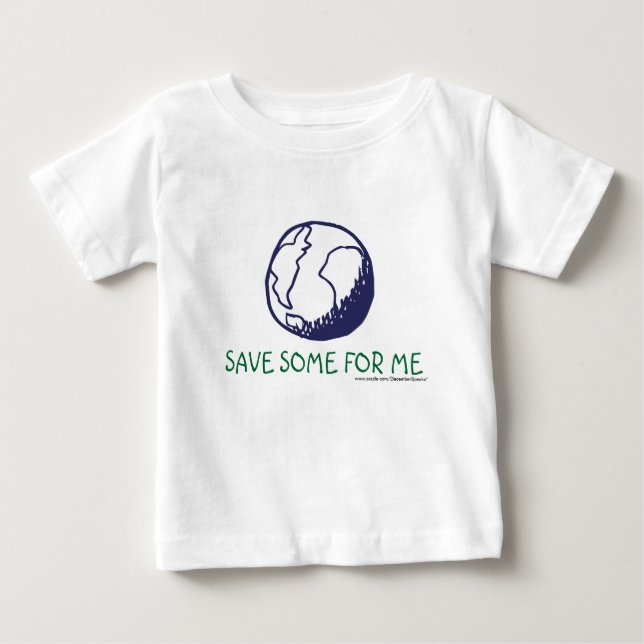 Camiseta Para Bebê Terra: Salvar algum para mim (Frente)