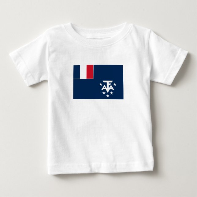 Camiseta Para Bebê Terras Austrais e Antárticas Francesas (Frente)
