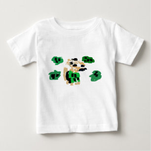 Camiseta Para Bebê Terrier Irlandês usa verde no St Patrick