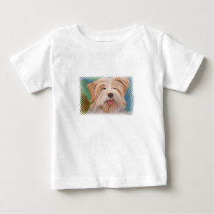Camiseta Para Bebê Terrier Retrato, Pet Dog Arte