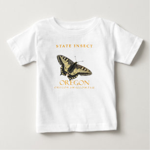 Camiseta Para Bebê Território de Oregon Inseto A Andorinha de Oregon