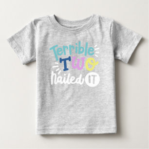 Camiseta Para Bebê Terrível Dois