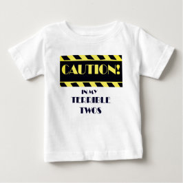 Camiseta Para Bebê Terrível Torneira Fita De Causa Amarelo E Preto