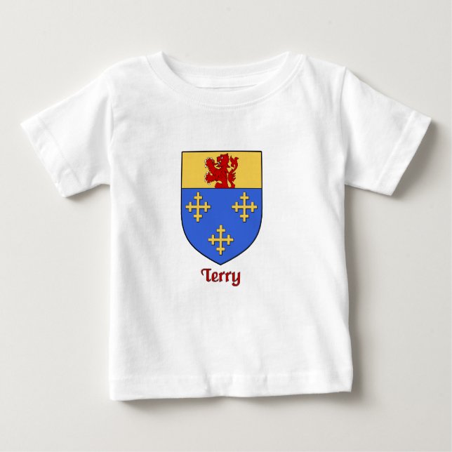 Camiseta Para Bebê Terry Family Shield (Frente)